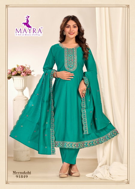 Meenakashi Vol 1 By Mayra Roman Silk Online Kurti With Bottom Dupatta Wholesale